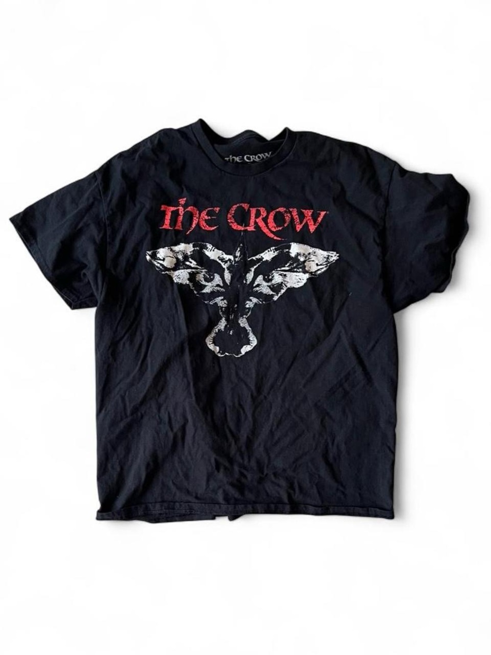 The Crow Band Tee with Red Logo and White Graphic